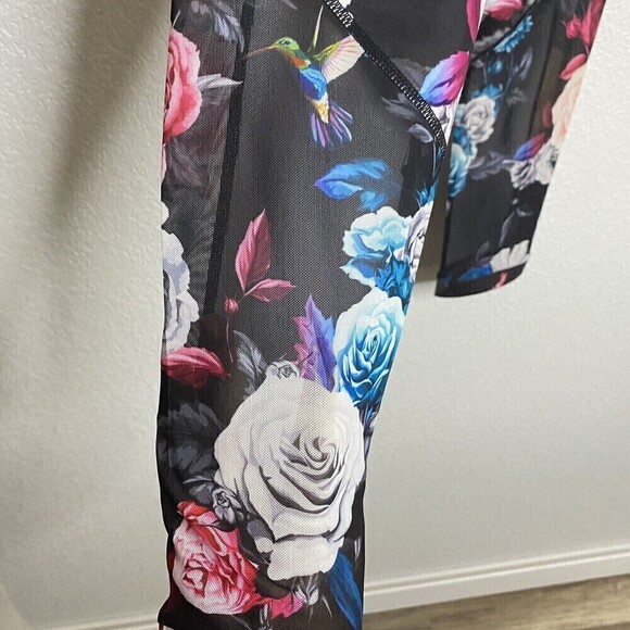 Zyia Active Floral Mesh High Rise Compression Leggings Athletic Size 8-10 Medium - Picture 7 of 10